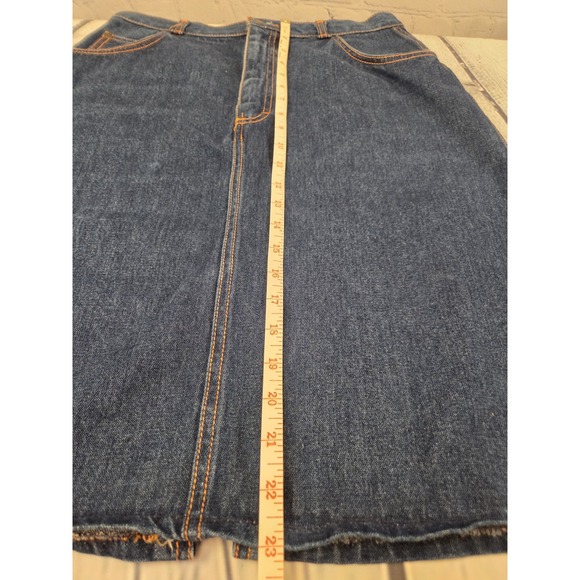 GITANO Vtg Denim Skirt Sz 13/14 Front Slit 29" Waist - Picture 8 of 10